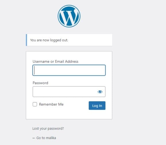 Login to WordPress