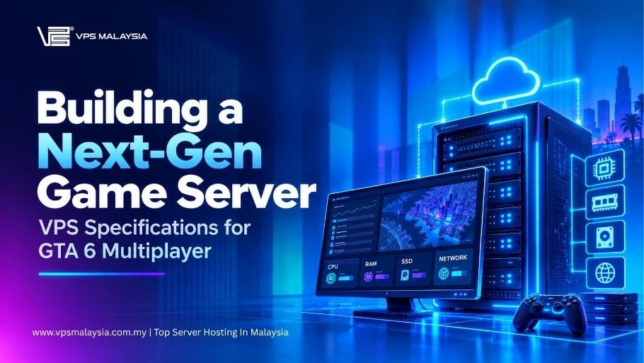 Building a Next-Gen Game Server: VPS Specifications for GTA 6 Multiplayer cover illustration with server hardware