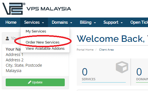 Order New Service