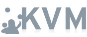 Kvm logo in grayscale