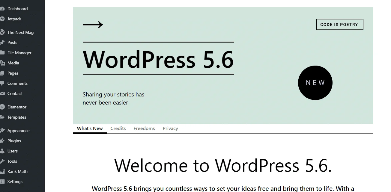 Wordpress 5.6