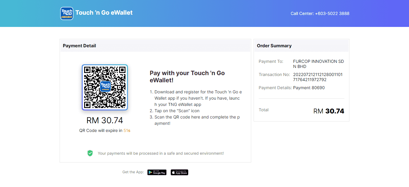 Touch and go qr code