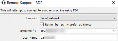 Connect to Local RDP