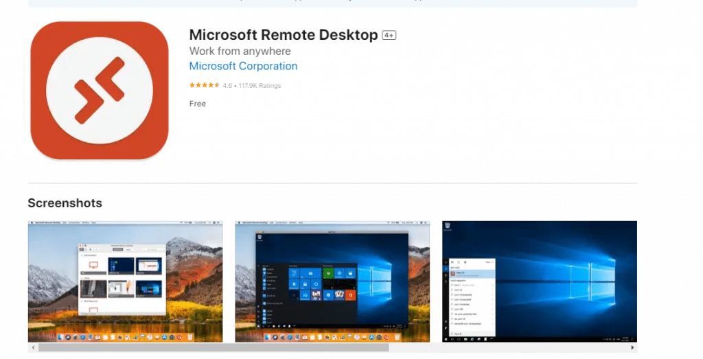 Download Remote Desktop from App Store