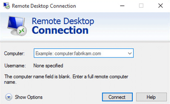 Remote Desktop Option