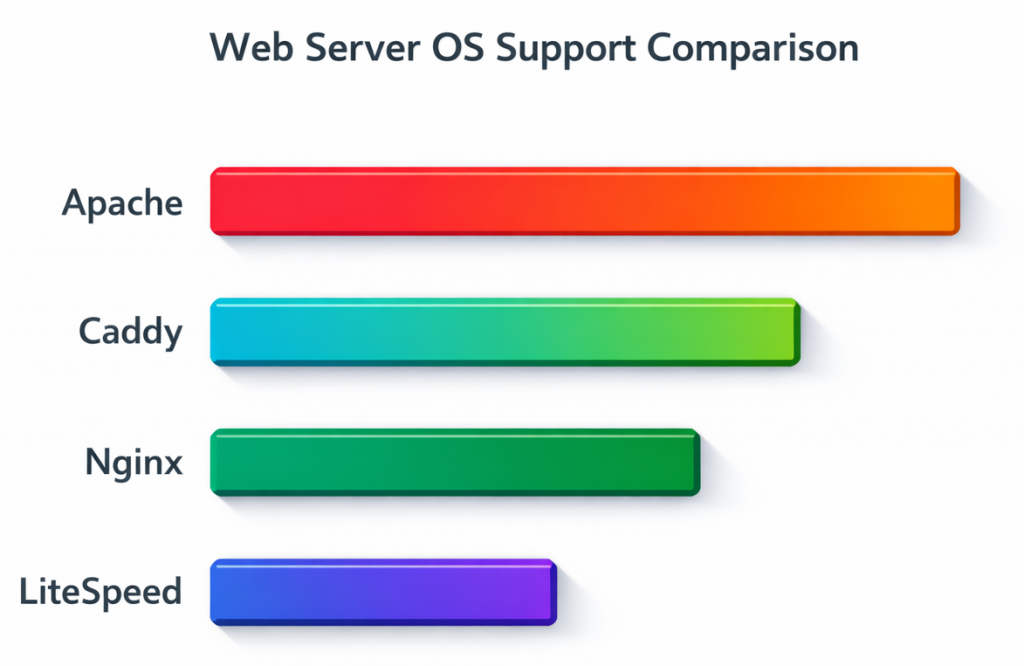 Apache vs Nginx vs LiteSpeed vs Caddy: A Detailed Web Server Comparison 11 Web Server OS Support Comparison