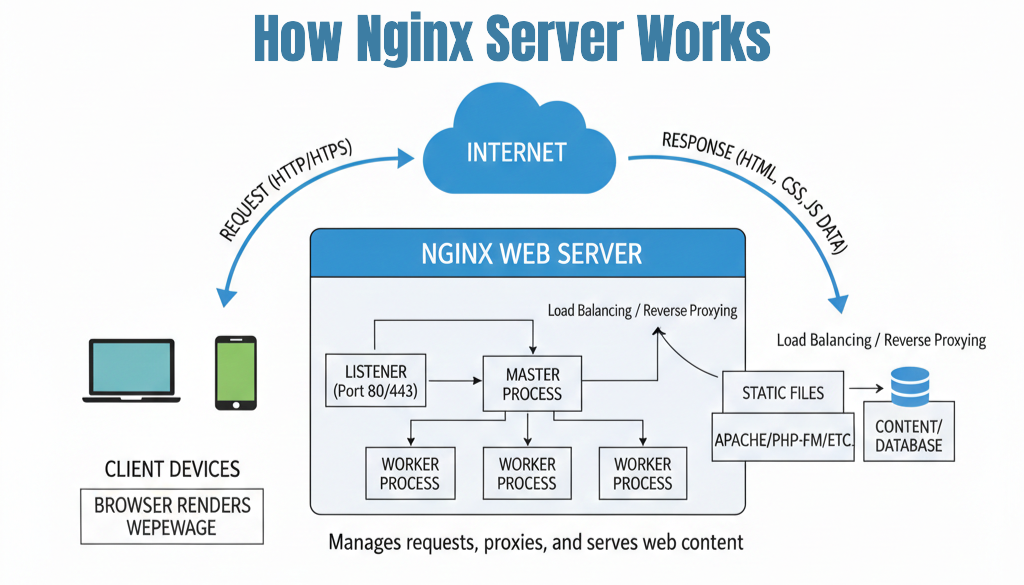 Apache vs Nginx vs LiteSpeed vs Caddy: A Detailed Web Server Comparison 6 How Nginx Server Works