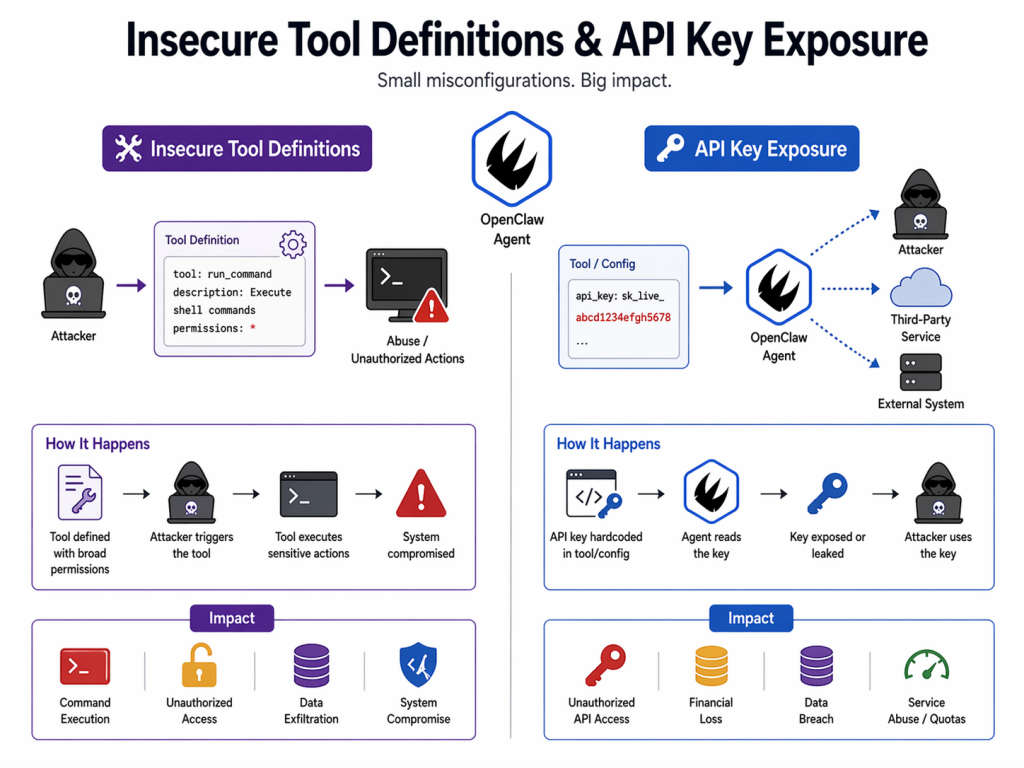Tool Definitions and API Key Exposure on openclaw agents